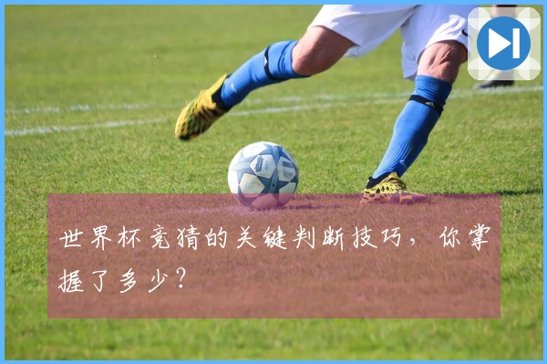 世界杯竞猜的关键判断技巧，你掌握了多少？