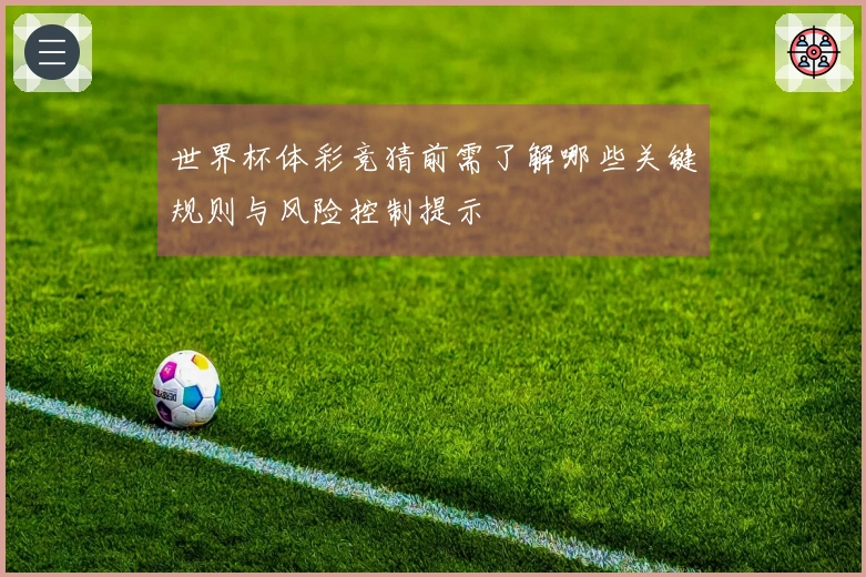 世界杯体彩竞猜前需了解哪些关键规则与风险控制提示