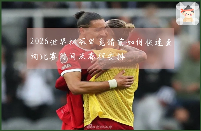 2026世界杯冠军竞猜前如何快速查询比赛时间及赛程安排
