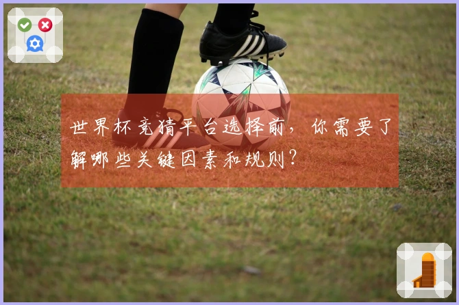 世界杯竞猜平台选择前，你需要了解哪些关键因素和规则？